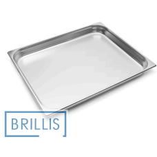 Гастроємність Brillis н/ж сталь GN 2/1-65 мм (650x530x65мм) Гастроємність Brillis н/ж сталь GN 2/1-65 мм (650x530x65мм)