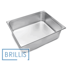 Гастроємність Brillis н/ж сталь GN 2/1-200 мм (650x530x200мм) Гастроємність Brillis н/ж сталь GN 2/1-200 мм (650x530x200мм)