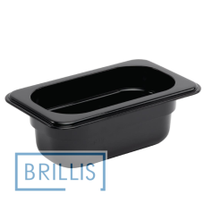 Гастроємність РС 1/9-65 мм з полікарбонату Brillis (108х176х65) чорна Гастроємність РС 1/9-65 мм з полікарбонату Brillis (108х176х65) чорна